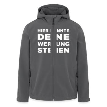 Hier könnte deine Werbung stehen - Recycelte Männer Softshell-Jacke von Stanley/Stella - Anthrazit - Vorne - AI Model Male 185 light (185cm)