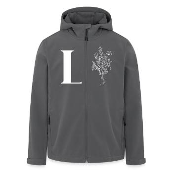 Minimalistische Blumen - Recycelte Männer Softshell-Jacke von Stanley/Stella - Anthrazit - Vorne - AI Model Male 185 light (185cm)