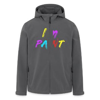I'M PAINT - I Love to Finger Paint - Fingerfarben - Recycelte Männer Softshell-Jacke von Stanley/Stella - Anthrazit - Vorne - AI Model Male 185 light (185cm)