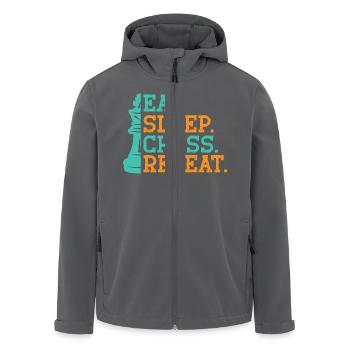 Chess King Geschenk Schach Sport Schachmeister - Recycelte Männer Softshell-Jacke von Stanley/Stella - Anthrazit - Vorne - AI Model Male 185 light (185cm)