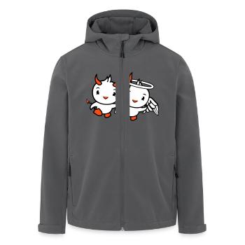 Vögel Engel Himmel Teufel Hörner Satan Hölle böse - Recycelte Männer Softshell-Jacke von Stanley/Stella - Anthrazit - Vorne - AI Model Male 185 light (185cm)