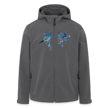 Eisvogel Gartenvogel Singvogel Biologe Vogel - Recycelte Männer Softshell-Jacke von Stanley/Stella - Anthrazit - Vorne - AI Model Male 185 light (185cm)