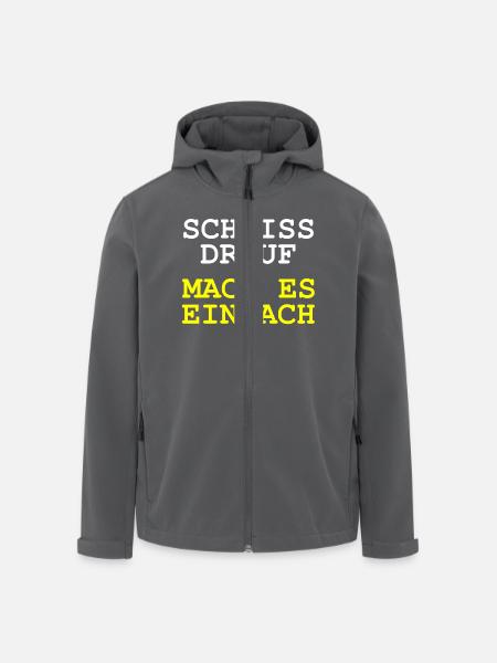 Scheiss drauf - Mach es einfach - Recycelte Männer Softshell-Jacke von Stanley/Stella - Anthrazit