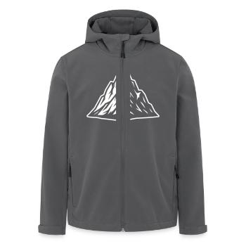 Berg Alpen Symbol - Recycelte Männer Softshell-Jacke von Stanley/Stella - Anthrazit - Vorne - AI Model Male 185 light (185cm)