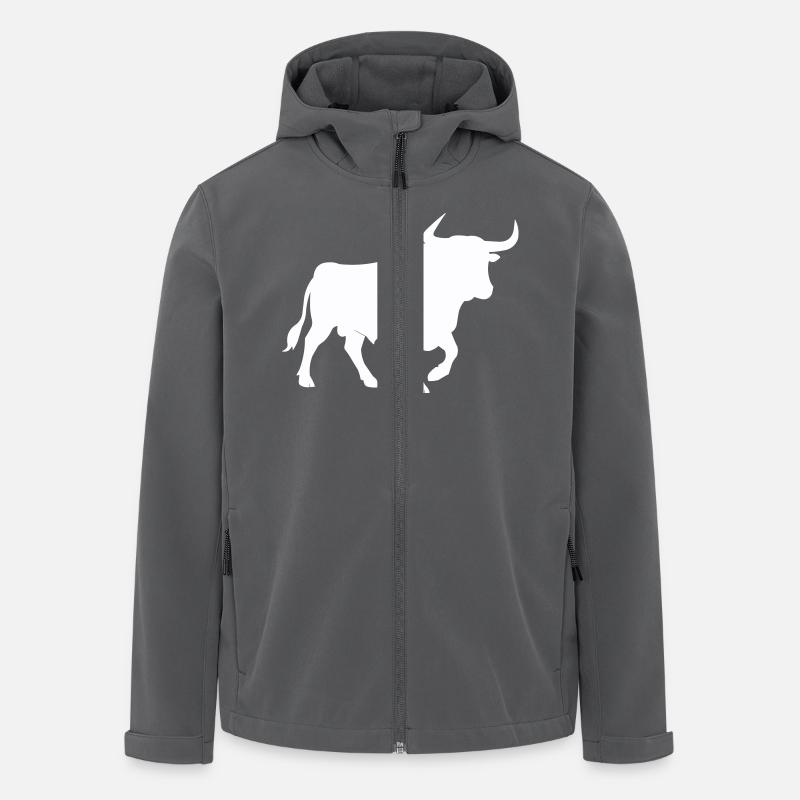 stier - Recycelte Männer Softshell-Jacke von Stanley/Stella - Anthrazit