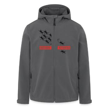 Ants - Recycelte Männer Softshell-Jacke von Stanley/Stella - Anthrazit - Vorne - AI Model Male 185 light (185cm)