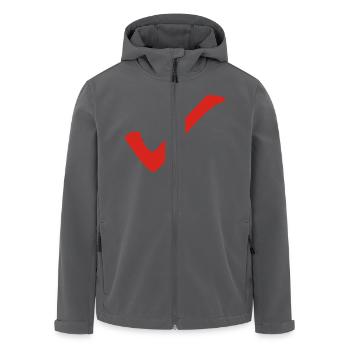 Check - Haken - Recycelte Männer Softshell-Jacke von Stanley/Stella - Anthrazit - Vorne - AI Model Male 185 light (185cm)