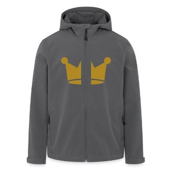 Krone - Recycelte Männer Softshell-Jacke von Stanley/Stella - Anthrazit - Vorne - AI Model Male 185 light (185cm)