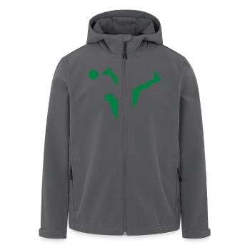 fussball4 - Recycelte Männer Softshell-Jacke von Stanley/Stella - Anthrazit - Vorne - AI Model Male 185 light (185cm)