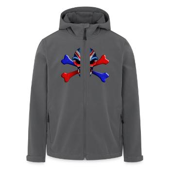 Union Jack Skull - Recycelte Männer Softshell-Jacke von Stanley/Stella - Anthrazit - Vorne - AI Model Male 185 light (185cm)