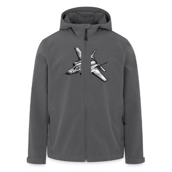 Flugzeug - Recycelte Männer Softshell-Jacke von Stanley/Stella - Anthrazit - Vorne - AI Model Male 185 light (185cm)