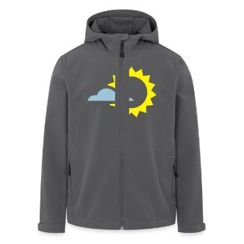Wetter - Recycelte Männer Softshell-Jacke von Stanley/Stella - Anthrazit - Vorne - AI Model Male 185 light (185cm)