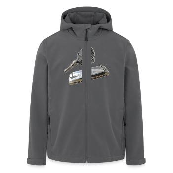 122frei_ton - Recycelte Männer Softshell-Jacke von Stanley/Stella - Anthrazit - Vorne - AI Model Male 185 light (185cm)