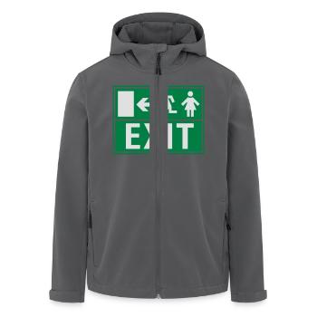 EXIT (NOTAUSGANG) - Recycelte Männer Softshell-Jacke von Stanley/Stella - Anthrazit - Vorne - AI Model Male 185 light (185cm)
