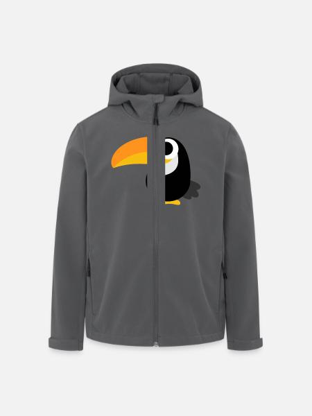 Tukan - Recycelte Männer Softshell-Jacke von Stanley/Stella - Anthrazit