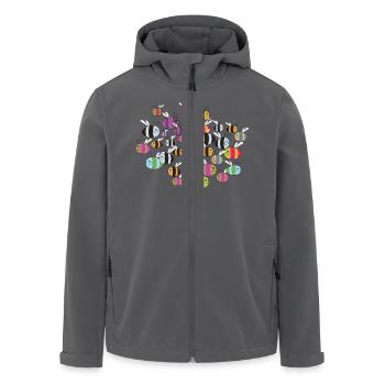 Bienenschwarm bunt - Recycelte Männer Softshell-Jacke von Stanley/Stella - Anthrazit - Vorne - AI Model Male 185 light (185cm)