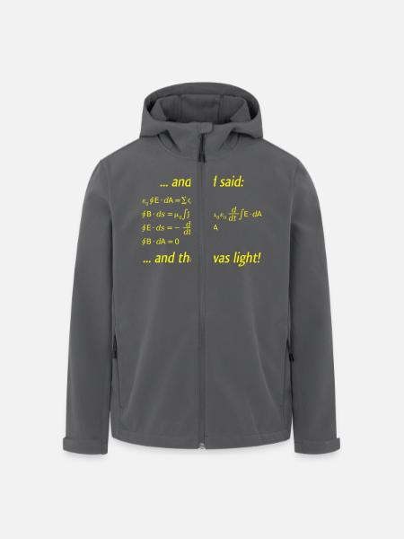 Es werde Licht - Recycelte Männer Softshell-Jacke von Stanley/Stella - Anthrazit