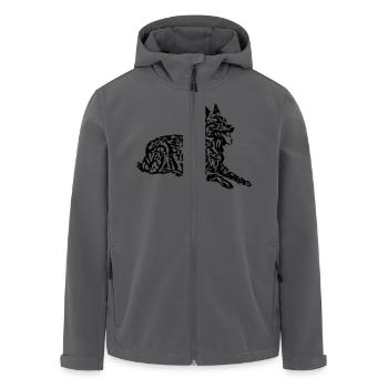 Hollandse Herder Langhaar - Recycelte Männer Softshell-Jacke von Stanley/Stella - Anthrazit - Vorne - AI Model Male 185 light (185cm)