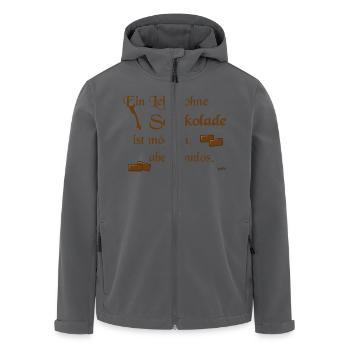ein leben ohne schokolade - Recycelte Männer Softshell-Jacke von Stanley/Stella - Anthrazit - Vorne - AI Model Male 185 light (185cm)