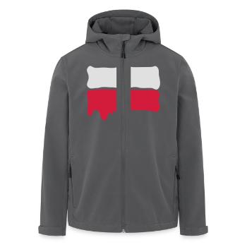 Runny paint flag Poland - Recycelte Männer Softshell-Jacke von Stanley/Stella - Anthrazit - Vorne - AI Model Male 185 light (185cm)