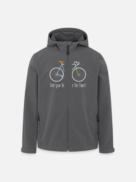 Ride your Bike - Recycelte Männer Softshell-Jacke von Stanley/Stella - Anthrazit
