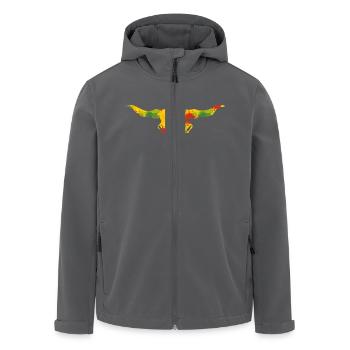 Stierkopf - Spritzer - Recycelte Männer Softshell-Jacke von Stanley/Stella - Anthrazit - Vorne - AI Model Male 185 light (185cm)