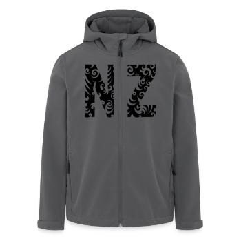 NZ - Neuseeland Maori - Recycelte Männer Softshell-Jacke von Stanley/Stella - Anthrazit - Vorne - AI Model Male 185 light (185cm)