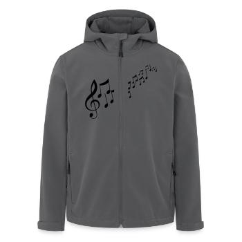 Music Notes Musik Noten - Recycelte Männer Softshell-Jacke von Stanley/Stella - Anthrazit - Vorne - AI Model Male 185 light (185cm)
