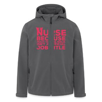 Krankenschwester: Nurse Because Multi Tasking - Recycelte Männer Softshell-Jacke von Stanley/Stella - Anthrazit - Vorne - AI Model Male 185 light (185cm)