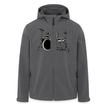 Schlagzeug - Recycelte Männer Softshell-Jacke von Stanley/Stella - Anthrazit - Vorne - AI Model Male 185 light (185cm)