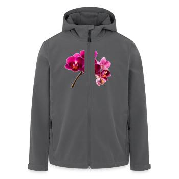 Orchidee Dunkellila - Recycelte Männer Softshell-Jacke von Stanley/Stella - Anthrazit - Vorne - AI Model Male 185 light (185cm)