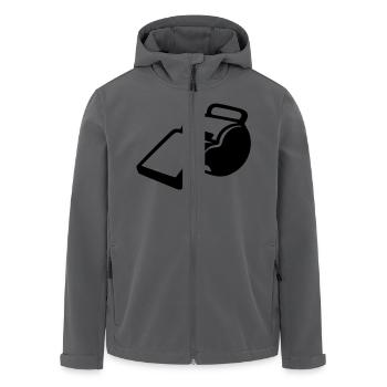 Pfeife - Fußball - Schiedsrichter - Recycelte Männer Softshell-Jacke von Stanley/Stella - Anthrazit - Vorne - AI Model Male 185 light (185cm)