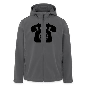 Telefon - Recycelte Männer Softshell-Jacke von Stanley/Stella - Anthrazit - Vorne - AI Model Male 185 light (185cm)