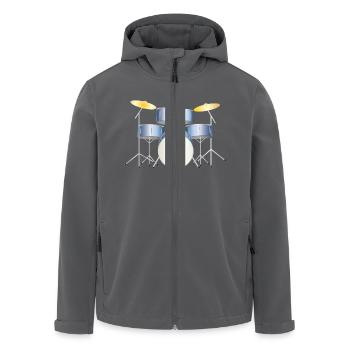 drums - Recycelte Männer Softshell-Jacke von Stanley/Stella - Anthrazit - Vorne - AI Model Male 185 light (185cm)