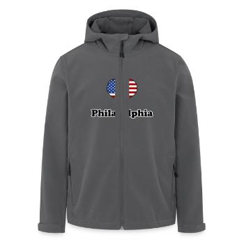 I love Philadelphia - Recycelte Männer Softshell-Jacke von Stanley/Stella - Anthrazit - Vorne - AI Model Male 185 light (185cm)