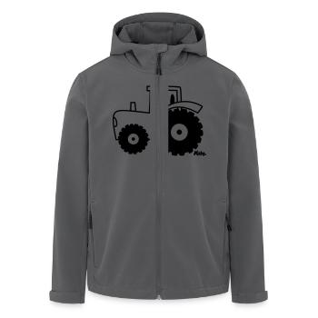 Traktor - Recycelte Männer Softshell-Jacke von Stanley/Stella - Anthrazit - Vorne - AI Model Male 185 light (185cm)