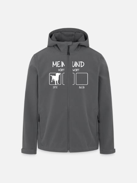Mein Hund.PNG - Recycelte Männer Softshell-Jacke von Stanley/Stella - Anthrazit