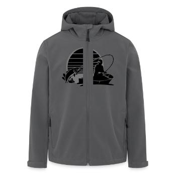 Angeln - Recycelte Männer Softshell-Jacke von Stanley/Stella - Anthrazit - Vorne - AI Model Male 185 light (185cm)