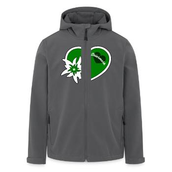 Steiermark Herz grün Edelweiss Steirer - Recycelte Männer Softshell-Jacke von Stanley/Stella - Anthrazit - Vorne - AI Model Male 185 light (185cm)