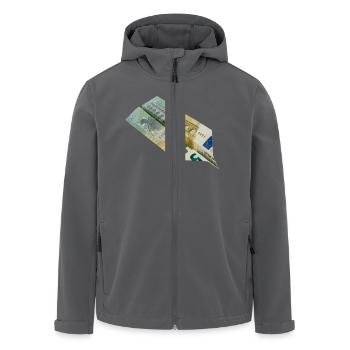 5-Euro-Schein - Recycelte Männer Softshell-Jacke von Stanley/Stella - Anthrazit - Vorne - AI Model Male 185 light (185cm)