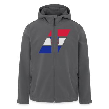 croatia stripe flag - Recycelte Männer Softshell-Jacke von Stanley/Stella - Anthrazit - Vorne - AI Model Male 185 light (185cm)