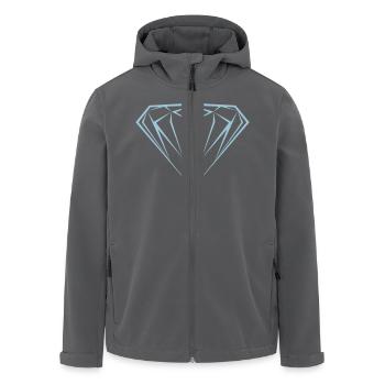 Diamant Diamant Diamant dollard διαμάντι - Recycelte Männer Softshell-Jacke von Stanley/Stella - Anthrazit - Vorne - AI Model Male 185 light (185cm)