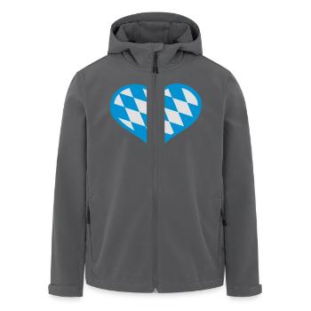 Bayern Herz - Recycelte Männer Softshell-Jacke von Stanley/Stella - Anthrazit - Vorne - AI Model Male 185 light (185cm)
