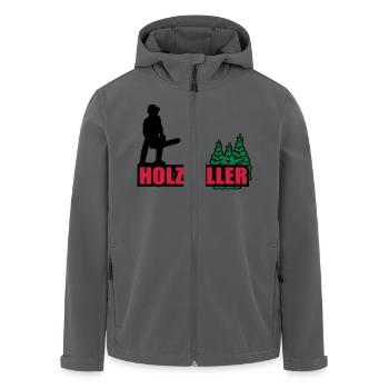 holzfäller - Recycelte Männer Softshell-Jacke von Stanley/Stella - Anthrazit - Vorne - AI Model Male 185 light (185cm)
