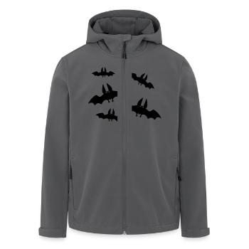 Fledermäuse - Recycelte Männer Softshell-Jacke von Stanley/Stella - Anthrazit - Vorne - AI Model Male 185 light (185cm)