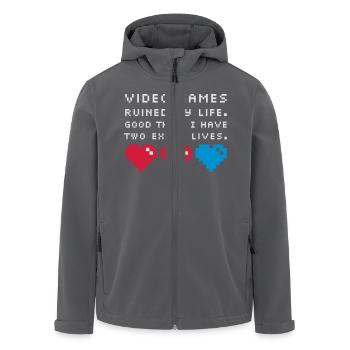 Video Games ruined my life - Recycelte Männer Softshell-Jacke von Stanley/Stella - Anthrazit - Vorne - AI Model Male 185 light (185cm)