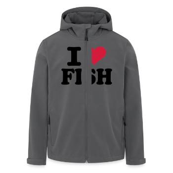 I love Fish - Recycelte Männer Softshell-Jacke von Stanley/Stella - Anthrazit - Vorne - AI Model Male 185 light (185cm)