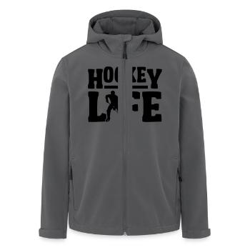 Hockey is Life - Recycelte Männer Softshell-Jacke von Stanley/Stella - Anthrazit - Vorne - AI Model Male 185 light (185cm)