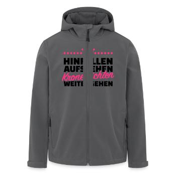Krone richten weitergehen - Recycelte Männer Softshell-Jacke von Stanley/Stella - Anthrazit - Vorne - AI Model Male 185 light (185cm)