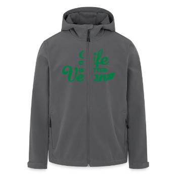 Vegan - Recycelte Männer Softshell-Jacke von Stanley/Stella - Anthrazit - Vorne - AI Model Male 185 light (185cm)
